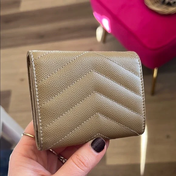 Yves Saint Laurent Tan Leather Key Holder